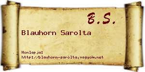 Blauhorn Sarolta névjegykártya